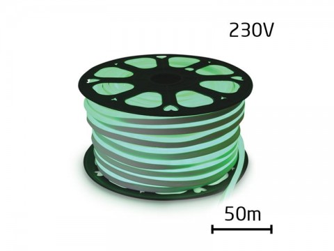 LED neon flexi hadica 230V 92LED/m 7W/m zelená 50m