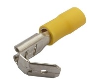 Zdierka faston rozvaděč 6.3mm, vodič 4.0-6.0mm  žltý