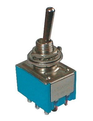 Prepínač páčkový    3pol./9pin  ON-OFF-ON 12V