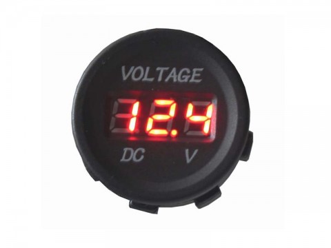 Panelové meradlo DV34530 voltmeter 6-30V červený