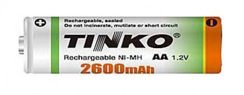 Batéria AA (R6) nabíjacia 1,2V/2600mAh TINKO NiMH  4ks