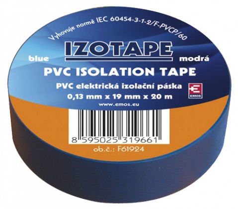 Páska izolačná PVC 19/20m  modrá EMOS
