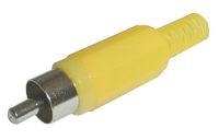 Konektor CINCH kabel plast žltý