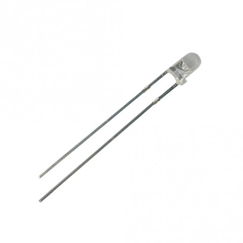 LED  3mm  žltá (590nm), svietivosť 2500 mcd, 30 °, číra, IF = 20 mA, VF = 2.2.V