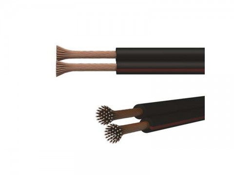 Dvojlinka netienená ECO 2x0,5mm čierno/ červená, 100m