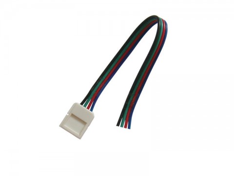 Konektor nepájivý pre RGB LED pásiky 5050 30,60LED/m o šírke 10mm s vodičom, vodeodolný IP68