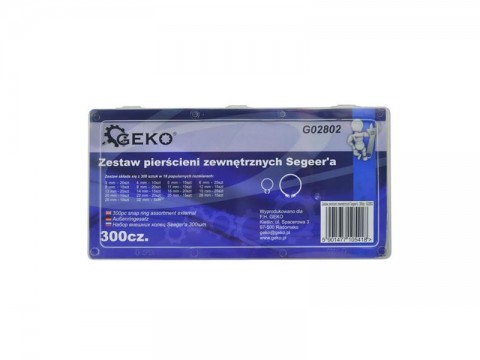 Súprava poistných krúžkov GEKO G02802 300ks