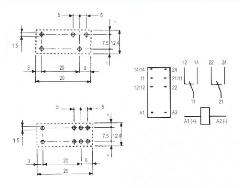 Relé 24V 10A/250VAC  1x přep.  RELEF4031-24