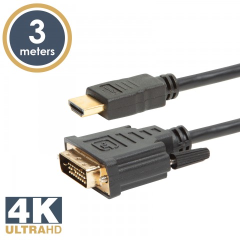 DVI-D / HDMI kábel · 3m