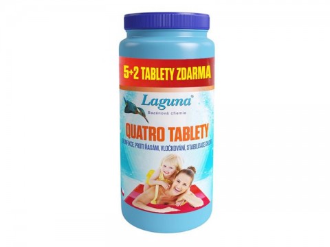 Multifunkčné tablety na chlórovú dezinfekciu bazénovej vody LAGUNA 4v1 Quatro 1,4kg