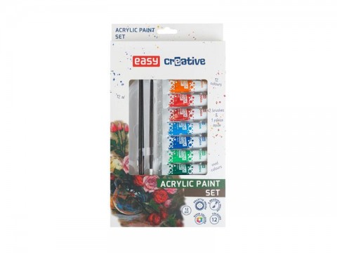 Akrylové farby EASY Creative 12 farieb sada