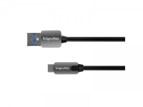 Kábel KRUGER & MATZ KM0347 USB/USB-C 0,5m Black