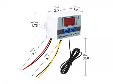 Digitálny termostat XH-W3001, -50 až +110 ° C, napájanie 24V
