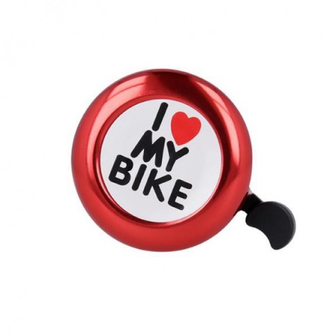 Zvonček na bicykel FOREVER Red I love my bike