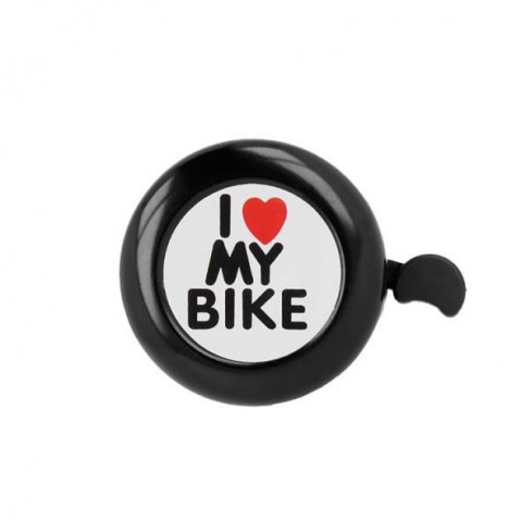 Zvonček na bicykel FOREVER Black I love my bike