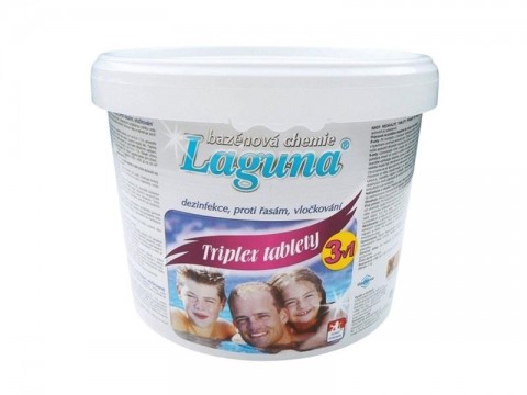 Multifunkčné tablety pre chlórovú dezinfekciu bazénovej vody LAGUNA 3v1 Triplex 5kg