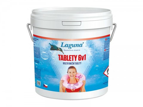 Multifunkčné tablety pre chlórovú dezinfekciu bazénovej vody LAGUNA 6v1 3,2kg