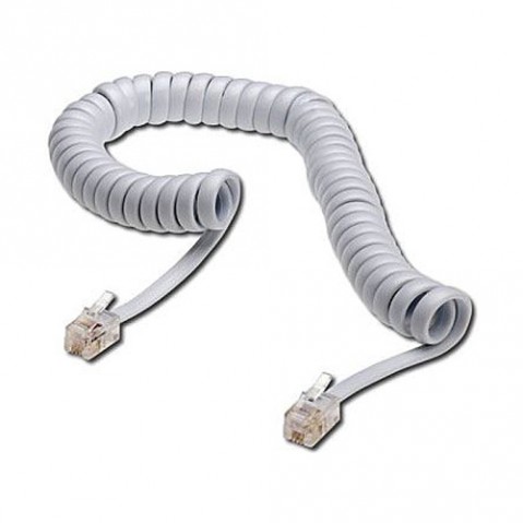 Telefónny kábel krútený biely TIPA 2m