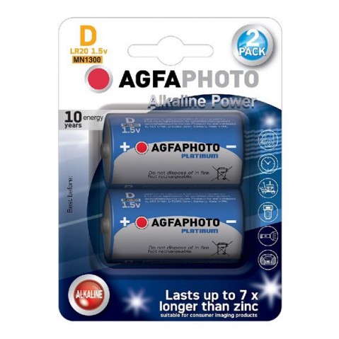 Batéria D (LR20) alkalická AGFAPHOTO Power 2ks / blister
