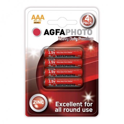 Batéria AAA (R03) Zn AGFAPHOTO 4ks / blister
