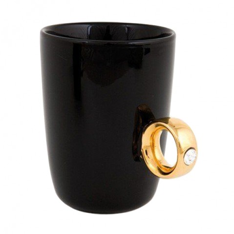 Hrnček GADGET MASTER Ring Mug Black/Gold