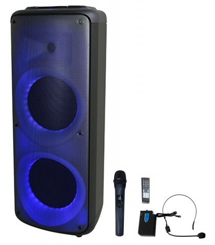 DEXON Partybox, rečnícky systém s ručným a náhlavným bezdrôtovým mikrofónom WA 480RC