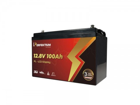 Batéria LiFePO4 12,8V/100Ah Perfektium s LCD displejom