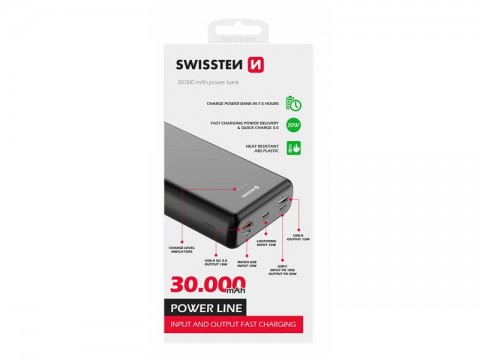 PowerBank SWISSTEN POWER LINE 30000mAh