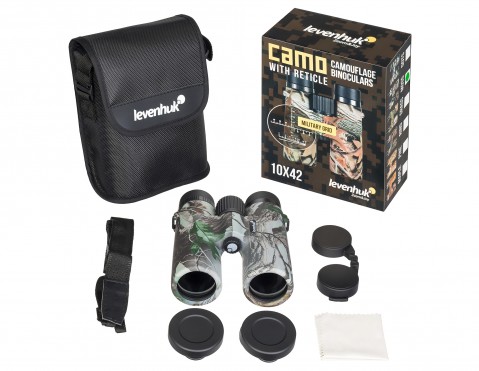 Levenhuk Camo Pine 10x42 Binoculars with Reticle (Moss)