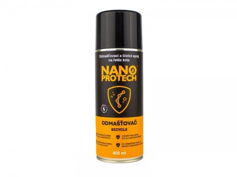 Odmasťovací a čistiaci sprej na reťaz kolesa NANOPROTECH Bicycle 400ml