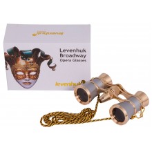 Levenhuk Broadway 325F Opera Glasses (red, with LED light and chain) (Silver)