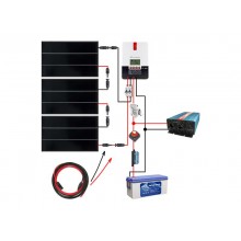 Solárna zostava ostrovná SOLARFAM 540Wp, 12V, batéria 200Ah, menič 230VAC 2000W